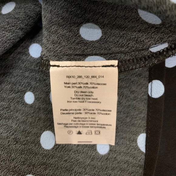 RIXO LACEY LEOPARD BUBBLE SPOT Frill Neck Midi Dress Size L - Picture 6 of 7